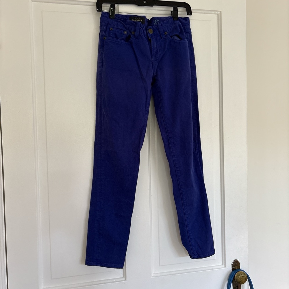 J. Crew Royal Blue Skinny Toothpick Jeans Size 27